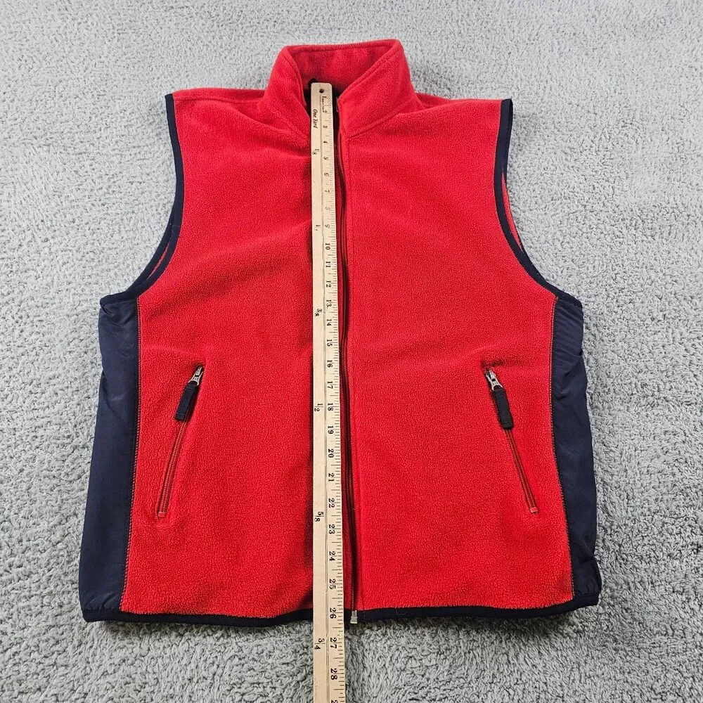 Vintage Gap Vest Mens Large Red Fleece Full Zip Pockets 90s VTG Casual Outdoor
